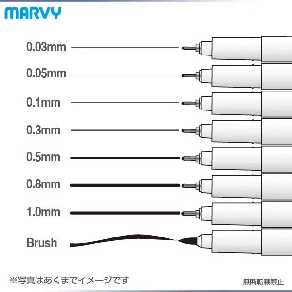 

8pcs High quality Copic marker Sketch Liner Brush Pen Drawing Pen Design Waterproof Manga comic Pen durable Art supplies