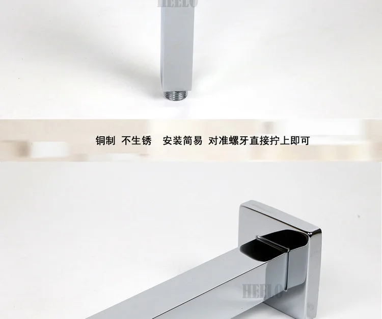 Tubo Cuadrado De Ducha De Cobre Accesorio De Pared De Techo Escondido 10 30 40 45cm Brazo De Ducha Aliexpress