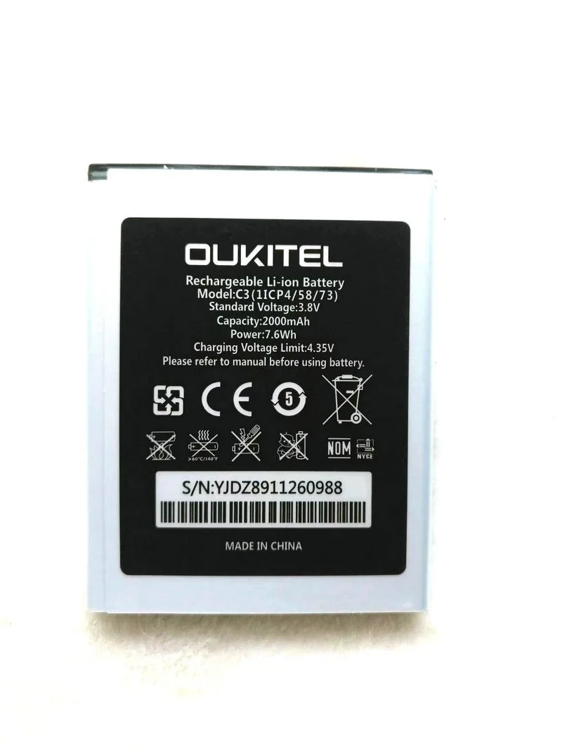 QCKBST 2000mAh C3 батарея Замена для OUKITEL сотовый телефон оригинальная замена батареи в