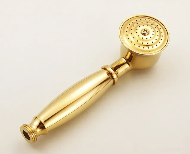 Antique Gold Ti PVD / Antique Brass / Chrome Solid Brass Handheld Bathroom Shower Head / Rain