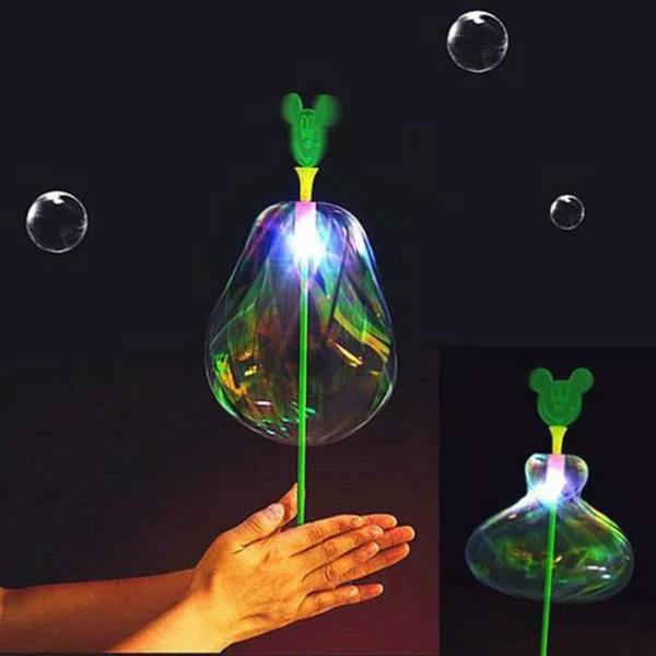 Variety Magic мигающий витой пузырь светящаяся палочка-спин пузырь радуги мяч игрушка для малыша S7JN