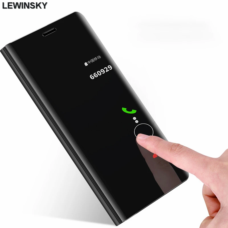 Умный зеркальный флип чехол для телефона Huawei Y7 Y6 Y9 Y5 Prime Lite 2018 2019 Honor 7C 7A Pro Holly 4 Plus