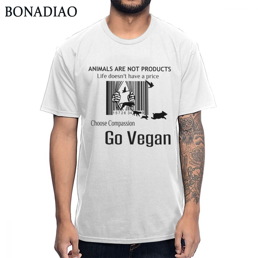 Юмор дизайн вегетарианские Vegan футболка животные не являются Повседневная
