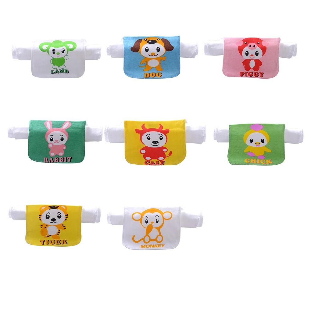 Baby Girl Boy Sweat Absorption Cartoon Towel Children Outdoor Play Wipe Sweat Pads Kids Underwear Hand Towel
