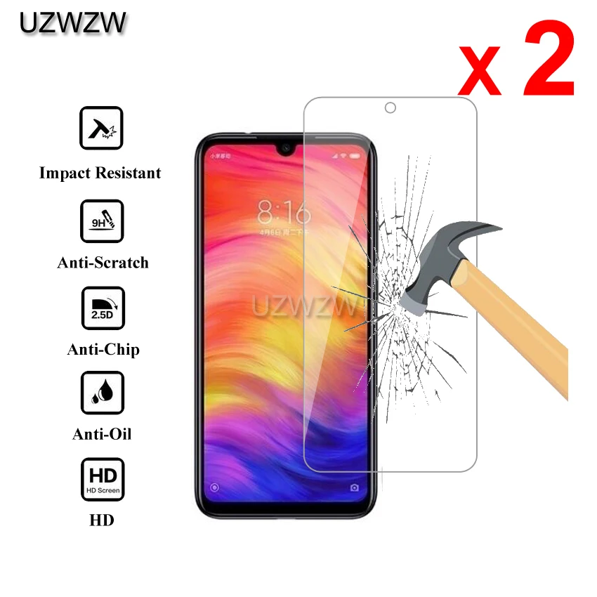 

2pcs For Xiaomi Redmi Note 7 Premium 2.5D 0.26mm Tempered Glass Screen Protector For Xiaomi Redmi Note 7 Protective Glass