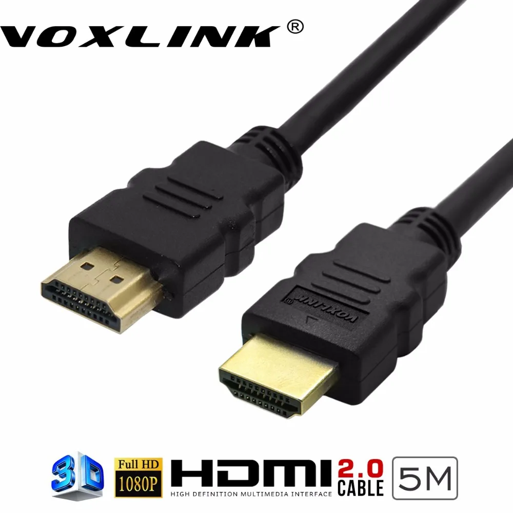 5M 2160P HDMI 2.0 Cables 4K*2K Gold Plated HDMI to HDMI Cables Support