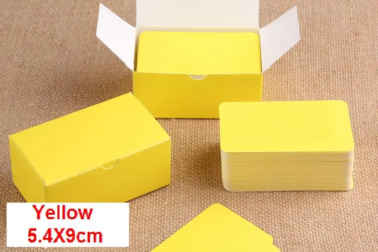 Yellow 5.4X9cm 200 шт красочные пустые Дневник для рисования заметок карты памяти 5,4X9 см - Цвет: Yellow 5.4X9cm