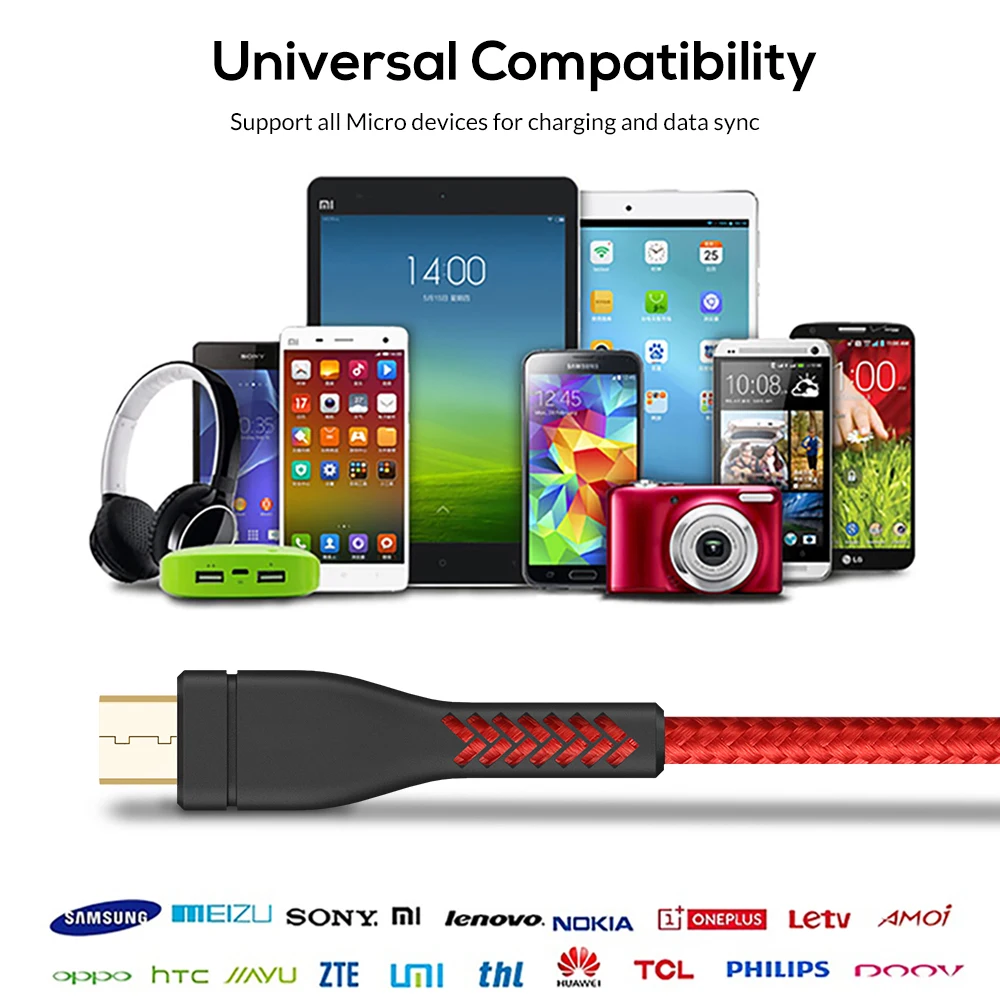 TOPK Micro USB кабель 2A Быстрая зарядка USB кабель для передачи данных для samsung Xiaomi huawei sony Android Tablet Зарядное устройство через Micro USB кабель