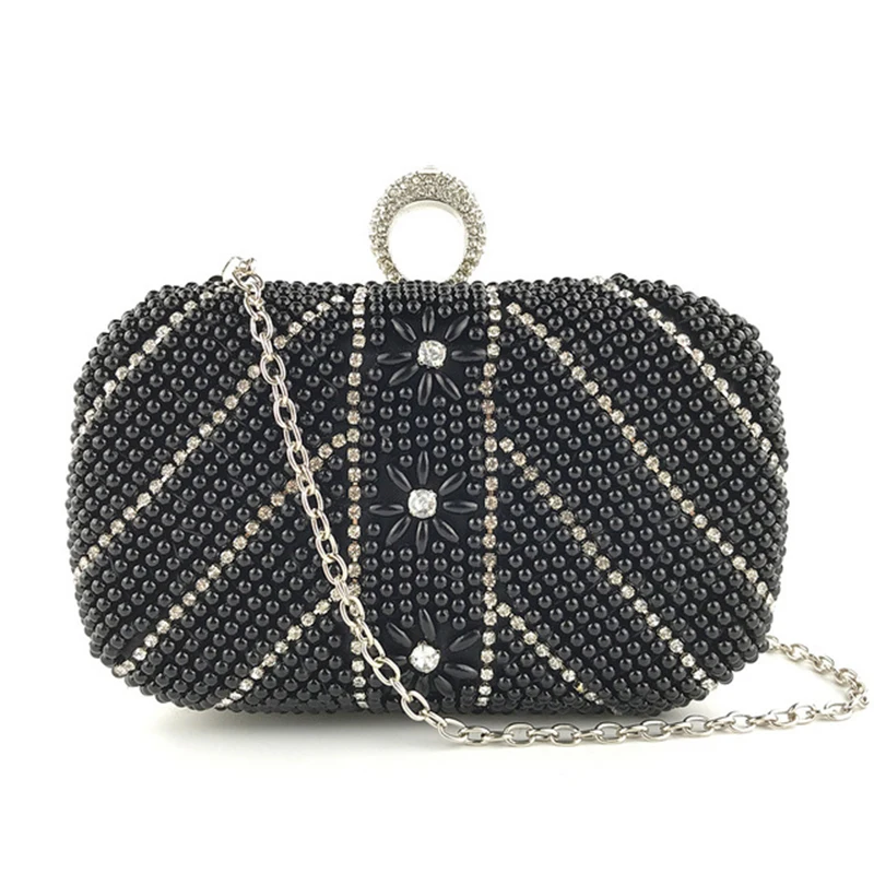 

RURU Monkey Women Evening Bags Handmade Pearls Ring Buckle Handbags Large Capacity Light Wallets Mini Shoulder Bags