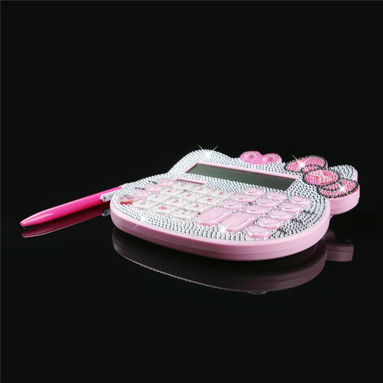 Lovely Hello Kitty Calculator Pink Twinkling 12 Digital Solar Pink Cute