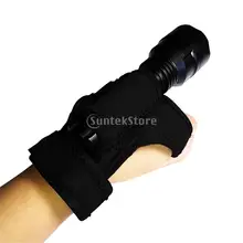 

Outdoor Underwater Scuba Diving Dive LED Torch Flashlight Holder Soft Black Neoprene Hand Arm Mount Wrist Strap Glove Hand Free