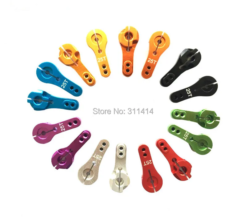 

5pcs 25T Standard M3 Metal RC Servo Arm Horn For MG995 MG946R MG996R MG945 S3003 Servo Metal Rocker 1/8 1/10 RC Car Plane Boat
