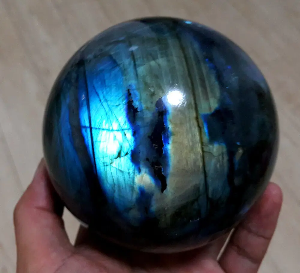 

WW 04691 G Natural Labradorite Crystal Sphere Ball Madagascar