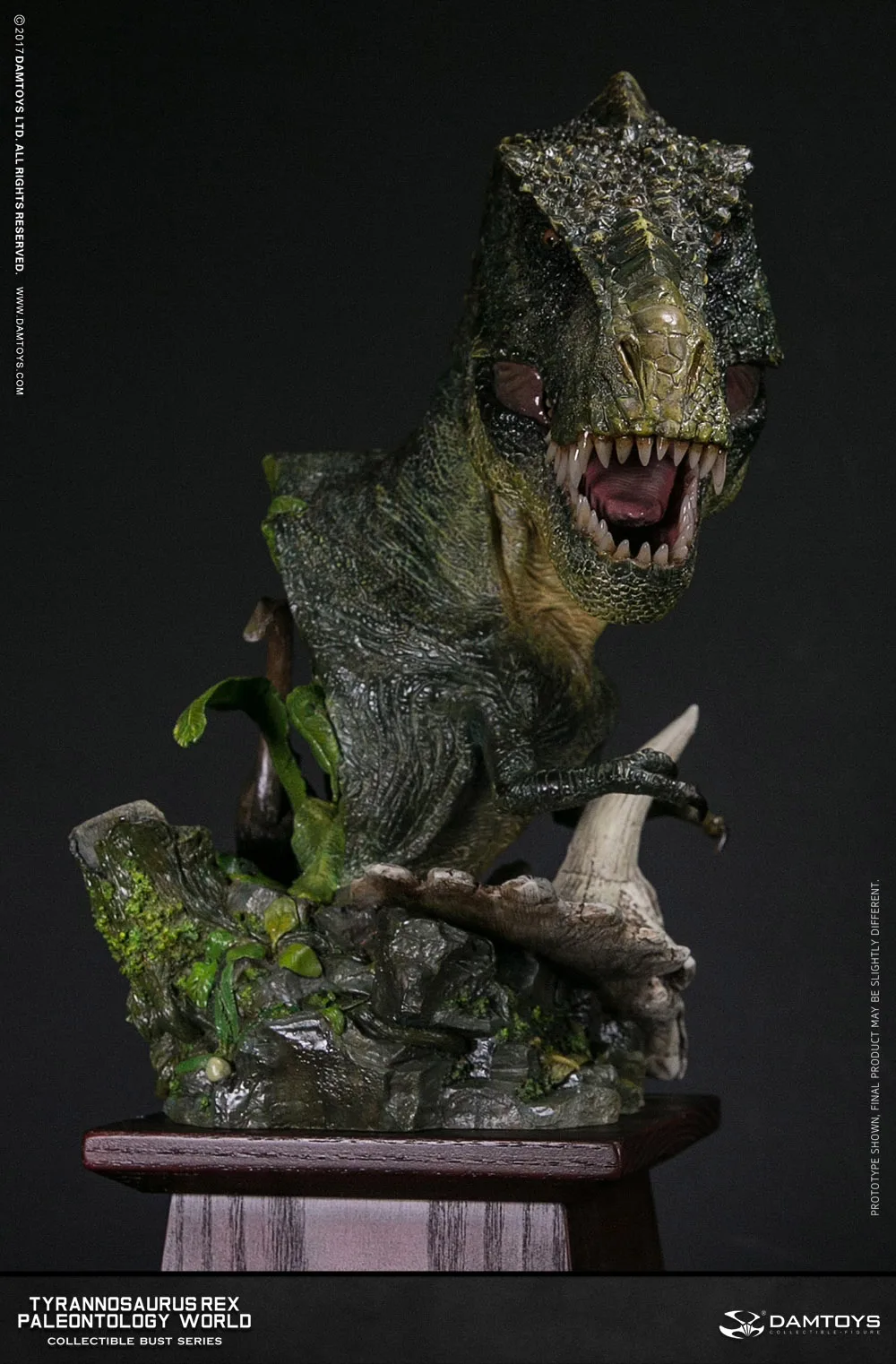 Коллекция статуй из мультфильма DAMTOYS MUS001A/MUS001B Tyrannosaurus T-Rex Bust PolyStone