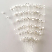 10 шт жемчужные бусины проволочные стебли, свадебные аксессуары для украшения волос, свадебный букет амулеты, искусственный цветок аранжирование