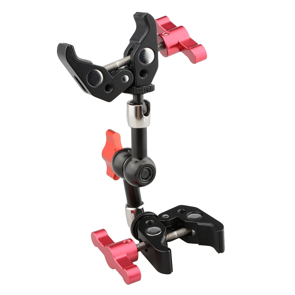 

CAMVATE Articulating Magic Arm with 2 Crab Clamps Clip Pliers (Red T-handle) C1699