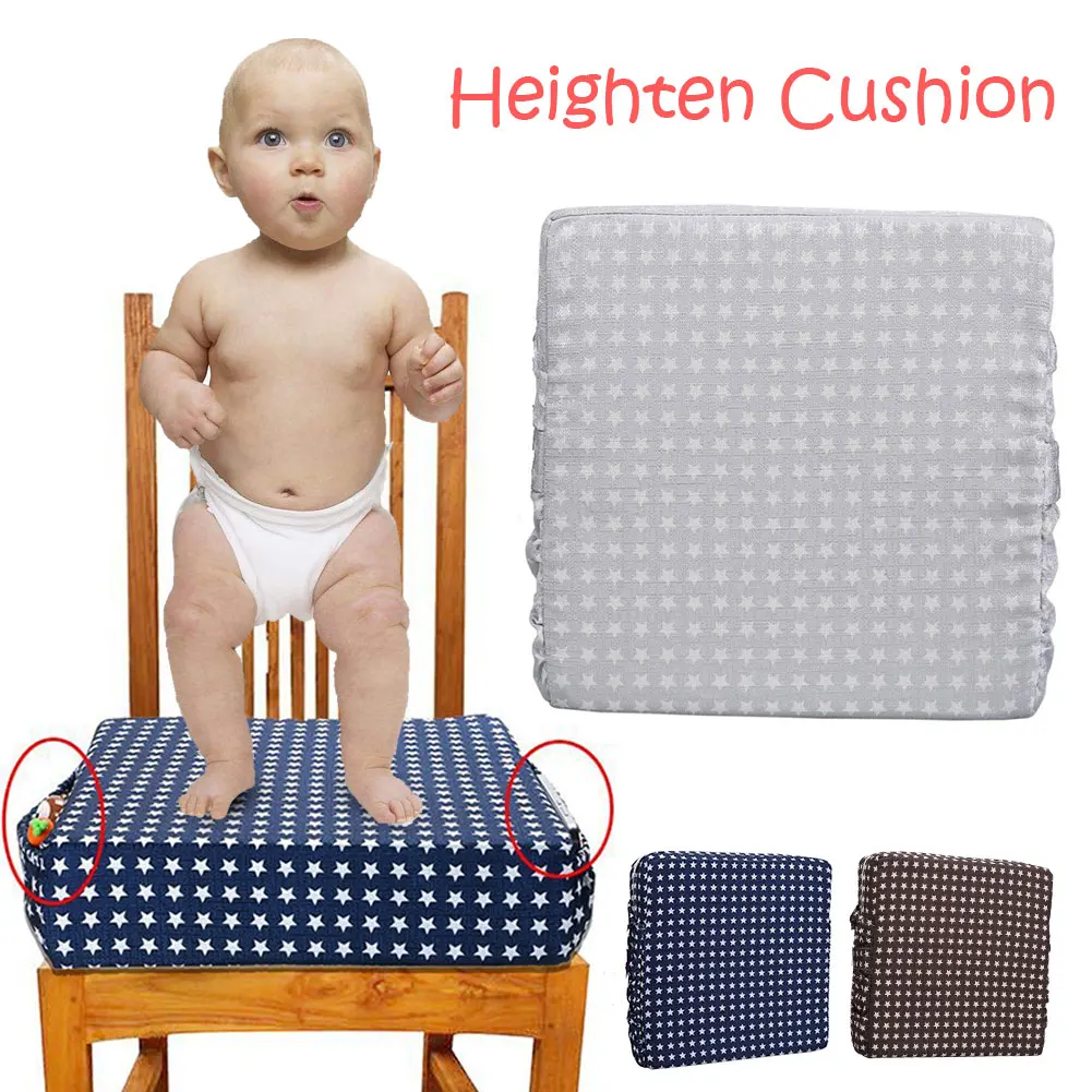 Коврик для малышей, регулируемый съемный, плотная губка, льняной детский игрушечный стульчик для кормления, увеличивающая рост подушка