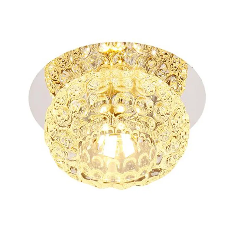 

New Down Crystal LED Ceiling Lights Light Design Modern Corridor Mirror Ceiling Lamp Aisle Veranda Lighting Fixtures