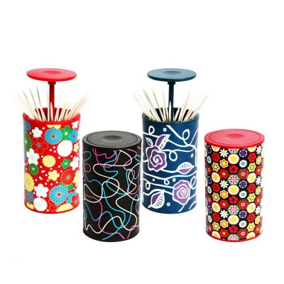 

Kaleidoscope Ethnic Style Makeup organizer Cosmetic Storage Box ABS+PS Bathroom Cotton Swab Makeup Organizer Toothpick Holder