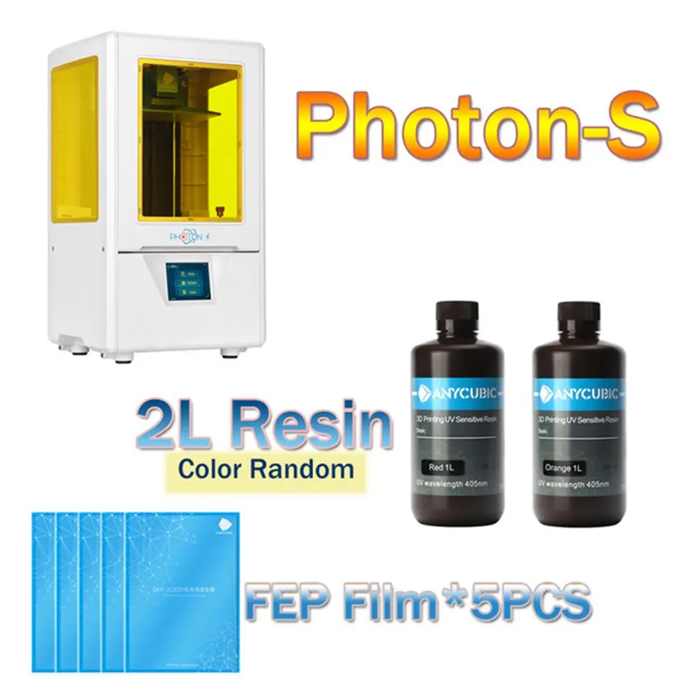 

ANYCUBIC PhotonS 3D Printer Kit Newest UV Printer Mini LCD 3d Desktop DIY Printer SLA Upgraded Resin impresora 2019 3d Printer