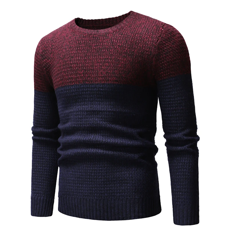 

Sweater Men Pullovers Clothing Casual Spring Autumn Winter New Fashion O-neck Collars Contrast Color Casual Sweater