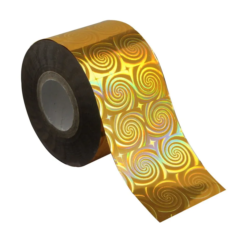 

120m*4cm Transfer Foil Stickers Rainbow Laser Nail Art Wraps DIY Manicure Fingernail Decorations Beauty Salon Accessories WY300