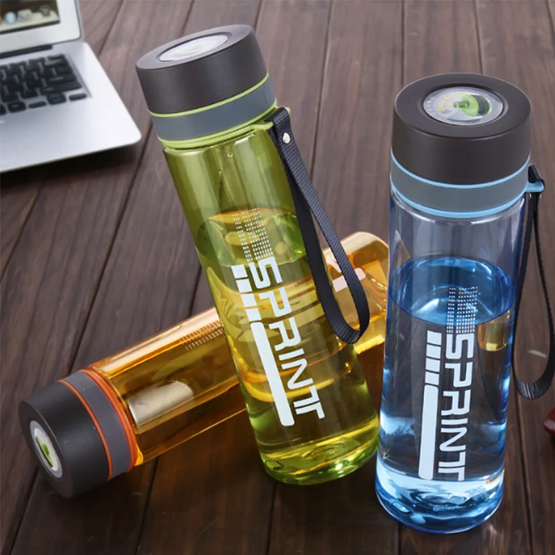 

800ML Leak Proof Sports Water Bottle High Quality gym Plastic bottle water filter bottles Tour Hiking Portable Bottles