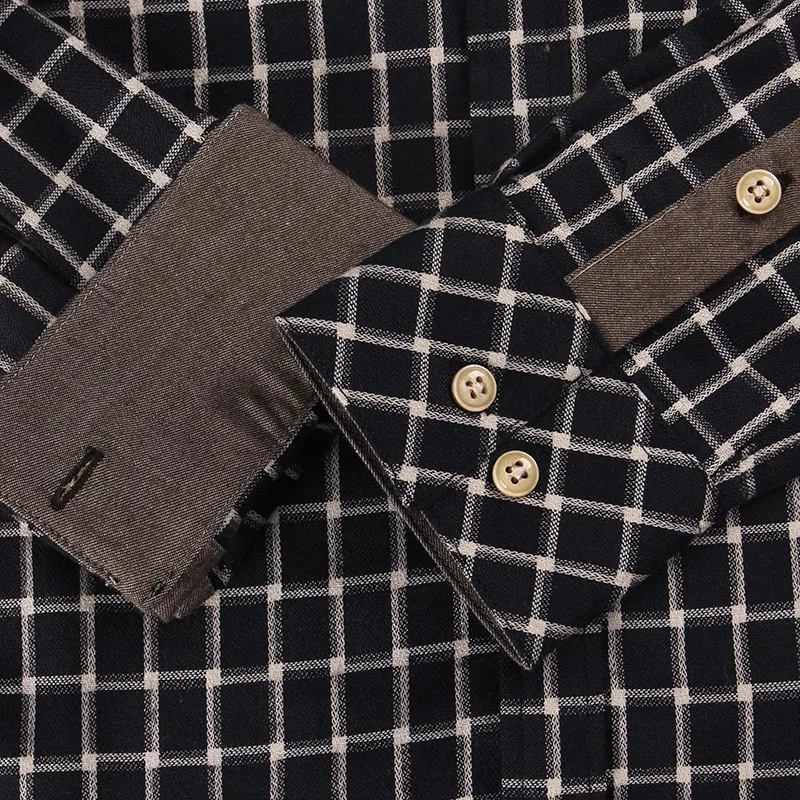 DANDY HOMME2016fashion брендовая одежда Осенние футболки с длинными рукавами для мужчин в английском стиле slim fit рубашки для мальчиков однобортный palid Платье с карманом футболки