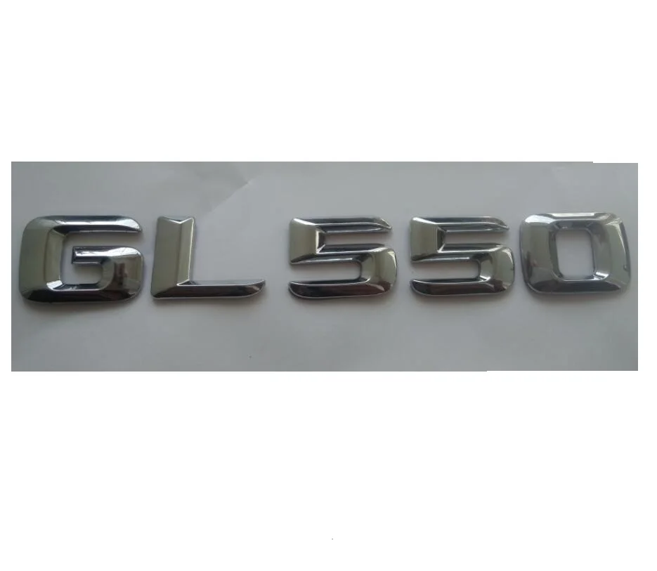 

Chrome 3D ABS Plastic Car Trunk Rear Letters Words Badge Emblem Decal Sticker for Mercedes Benz GL Class GL550