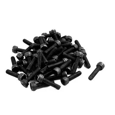 

50 Pcs M4 x 16mm Alloy Steel Hex Bolt Socket Head Cap Machine Screw Black