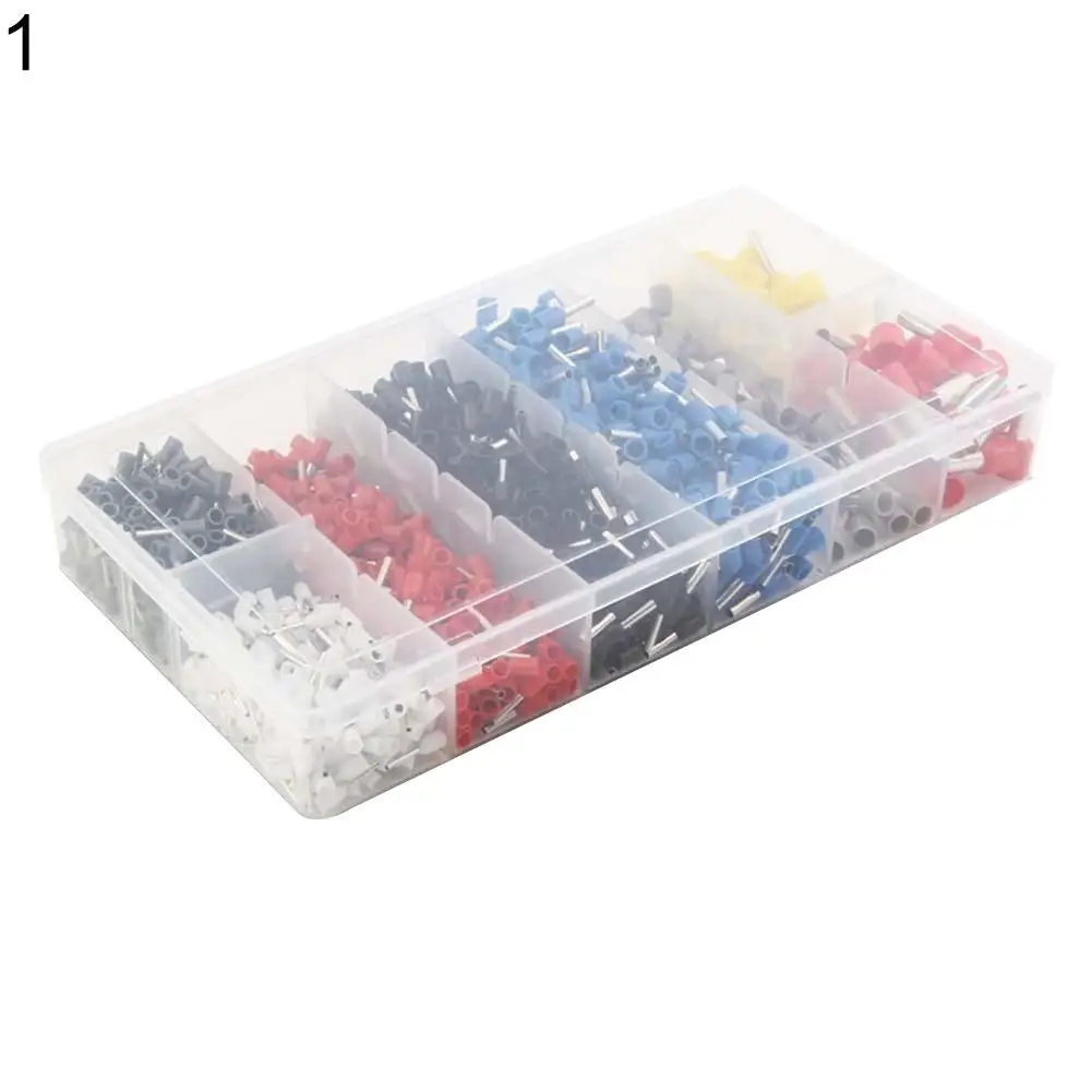 

Multifunction Crimping Pliers Hand Ferrule Crimper Hand Tool with 1200Pcs Auto Car Cable Wire Terminals Connector