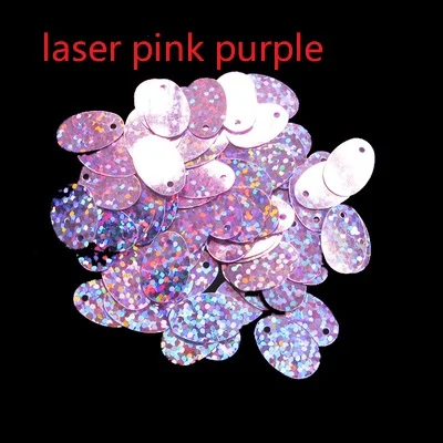 laser pink purple 250 шт. овальной формы пайетки, в форме яйца бусины, поделки ручной работы, этап выполнения и танцы живота аксессуары SHIIPING - Цвет: laser pink purple