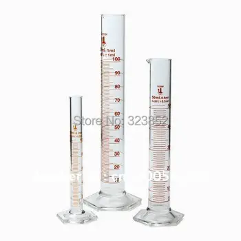 

Glass Cylinder Lab Glassware 3 Piece Set 10, 50 & 100ml Send In US