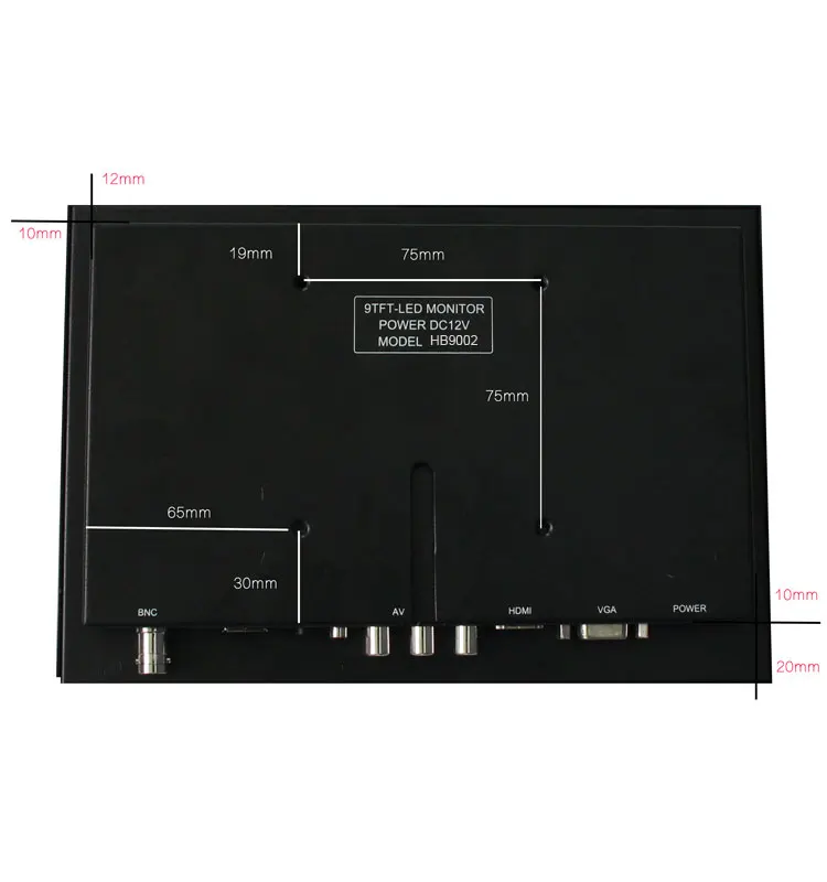 9 дюймовый BNC промышленный ЖК монитор VGA компьютер HDMI 1280X800|industrial lcd monitor|monitor vgamonitor