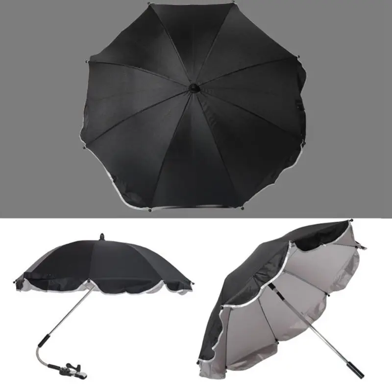 1 комплект детская коляска зонтик Серебряный пластик УФ Защита от солнца универсальный портативный зонтик