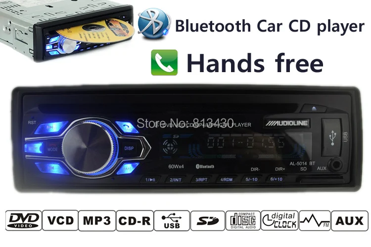 New arrival font b Car b font radio 12V cd mp3 player audio dvd bluetooth answer