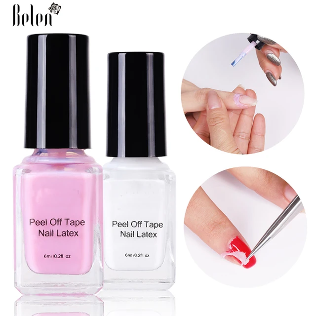Nail Polish Liquid Tearable Anti Overflow Skin Protective Glue Colors