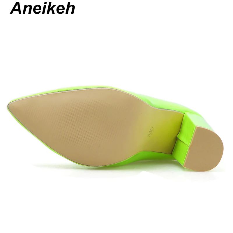 Aneikeh/; сезон весна-осень; модные ботинки «Челси»; женские туфли-лодочки с острым носком на высоком каблуке; пикантные вечерние женские ботильоны для ночного клуба