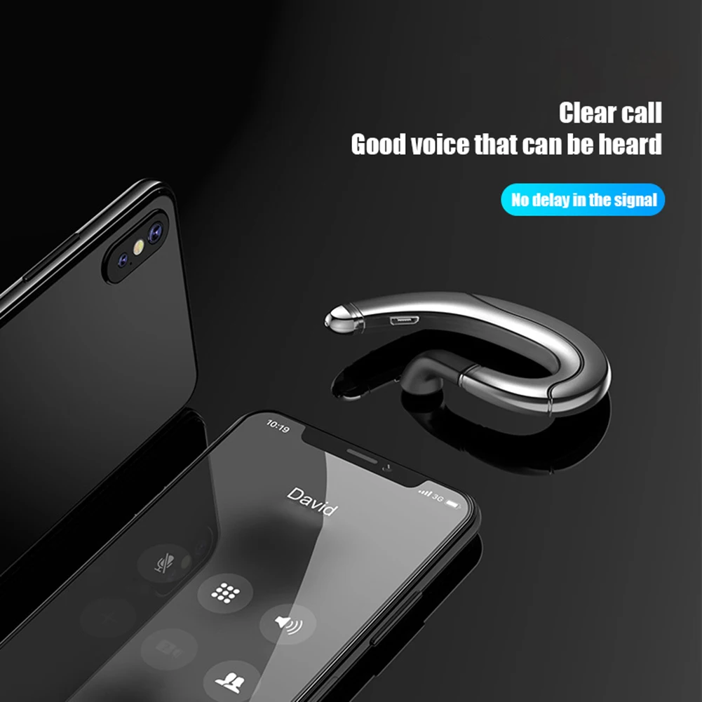 2019 Спортивные наушники Bluetooth V5.0 костной проводимости с микрофоном беспроводные