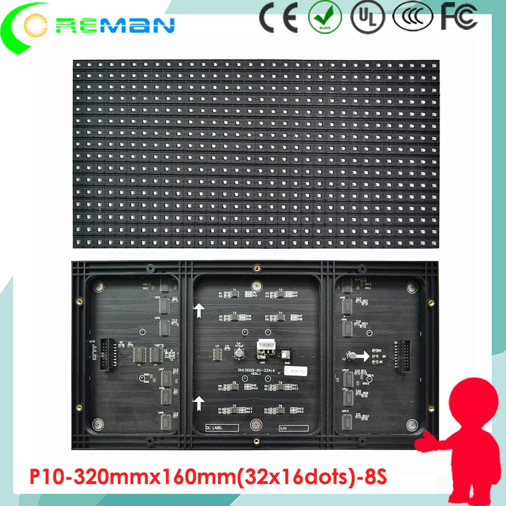 Модуль светодиодного экрана SMD3528 RGB p10 мм/модуль дисплея p10/полноцветный