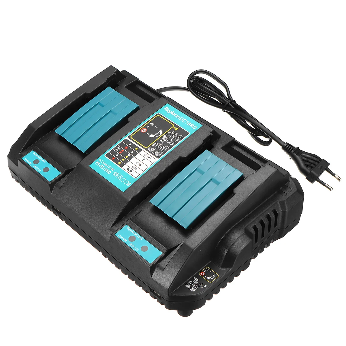 120 W Двойной Twin Порты и разъёмы Батарея Зарядное устройство для Makita DC18RD литий-ионный LXT 7,2 V-18 V Быстрый AC 100-260 V Великобритания/AU/EU/US Plug быстрое