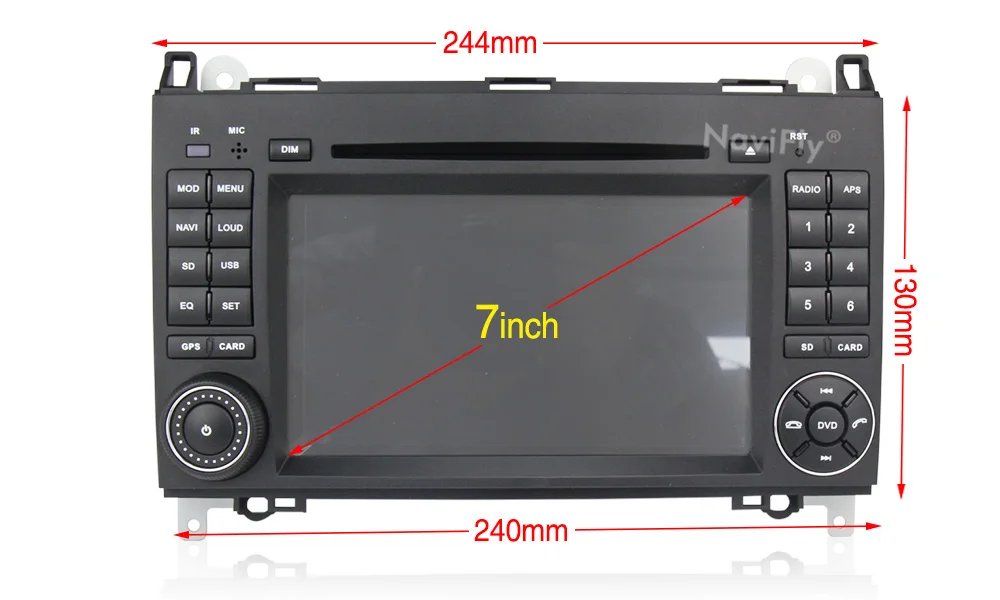 Top New! 2+32G Android 9.1 Car dvd player GPS Navigation For Benz Sprinter B200 B-class W245 B170 W209 W169 Viano Vito W639 Radio FM 9