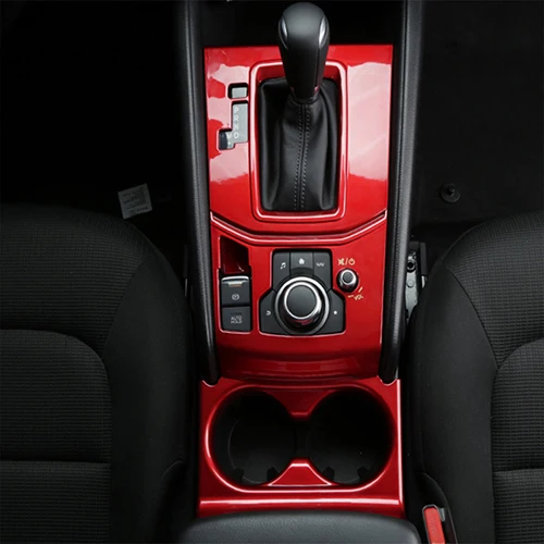 Авто Шестерни Панель Нержавеющая сталь Декоративные наклейки для автомобилей для CX-5 CX5 при автоматической Шестерни коробка стайлинга автомобилей - Название цвета: 3pcs red