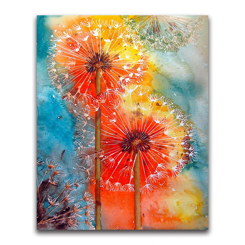 full square Diamond mosaic Dandelion 3D DIY Diamond embroidery feather leaf Full round Diamond painting Cross stitch art flowers