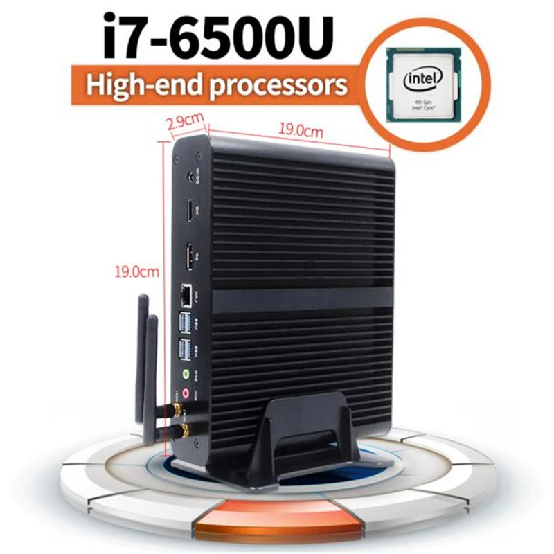 

2016 New 6Gen Skylake Mini PC Core i7 6600U 6500U Max 3.1GHz Intel HD Graphics 520 Micro Computer HTPC Windows 10, Linux