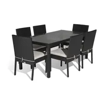 Торговли обеспечение непогоды синтетического ротанга стеклянный центр и журнальные столики