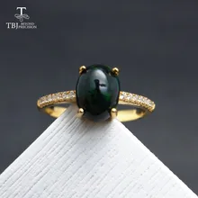 TBJ,Black Ethiopian Opal Oval cut 6*8mm natural gemstone classic ring in 925 sterling silver gemstone jewelry with gift box tbj feather gemstone ring with natural ethopian opal good fire in 925 sterling silver fine jewelry for girls with jewelry box