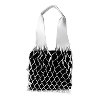 

Women's New Fashion Mesh Tote Bag with Fur Inner Bag Stylish Novelty Rivet Shoulder Handbag Best Winter Personalized Bags