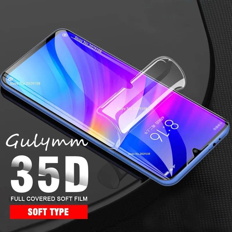 

35D Hydrogel Film Full Cover For Xiaomi Redmi 7 6A Note 7 6 5 K20 Pro 4X Screen Protector Film For Xiaomi Mi 9 SE Protecive Film