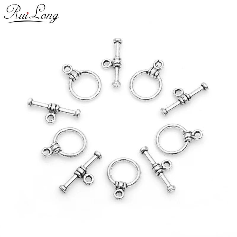 

20set/lot new arrival jewely findings Tibetan Silver Toggle Clasps Ring 13*9mm for necklace bracelet clasp